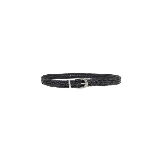 Brunello Cucinelli Braided stretch leather Belt BR-M0NAPC228CNERO-L