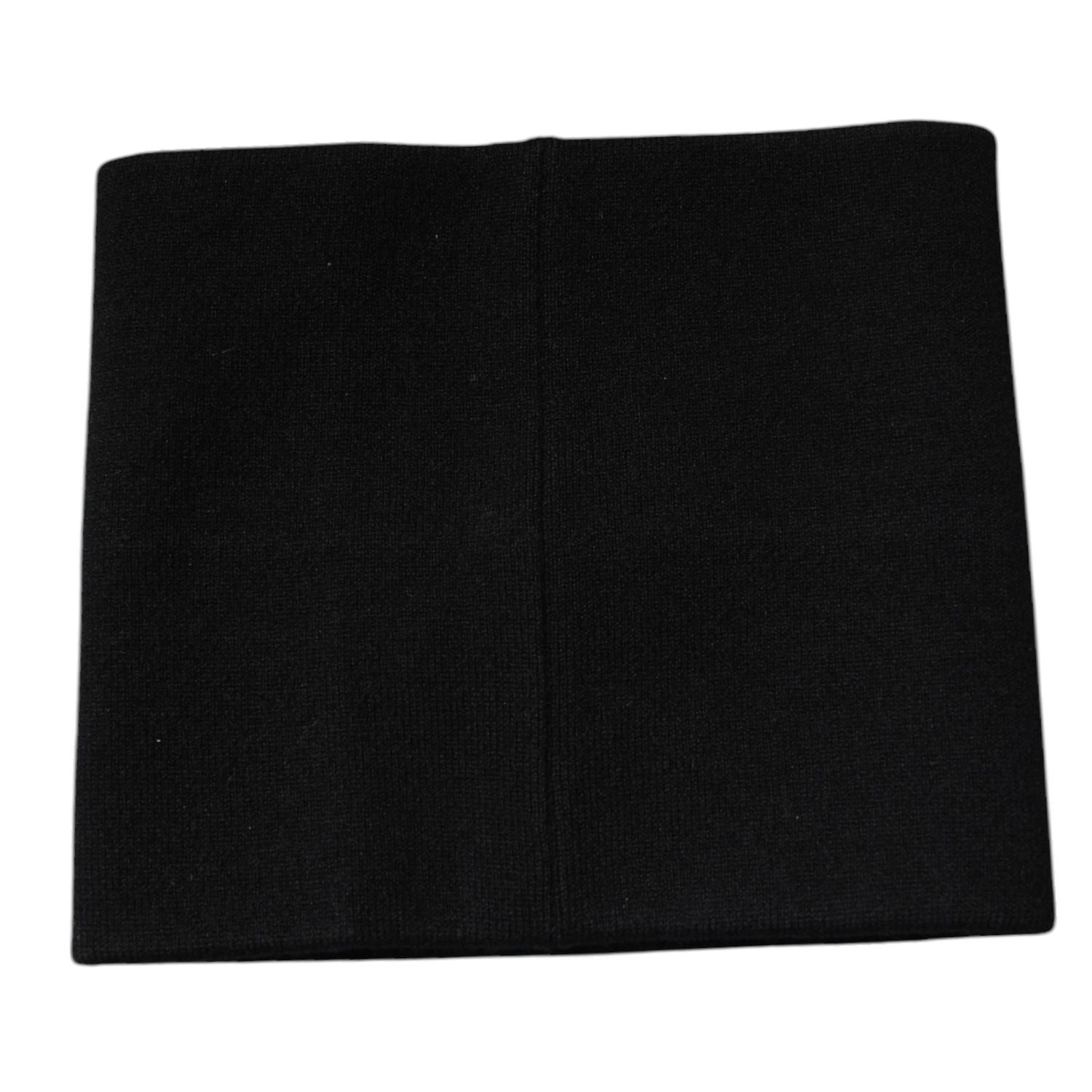 Dolce & Gabbana Black Cashmere Knitted Square Handkerchief Scarf