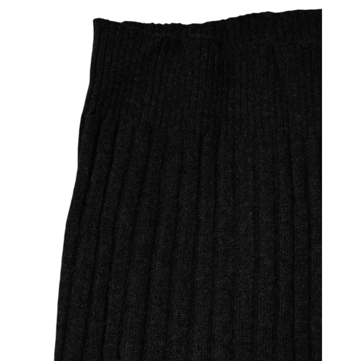 Dolce & Gabbana Black Cashmere Knitted Neck Warmer Foulard Scarf