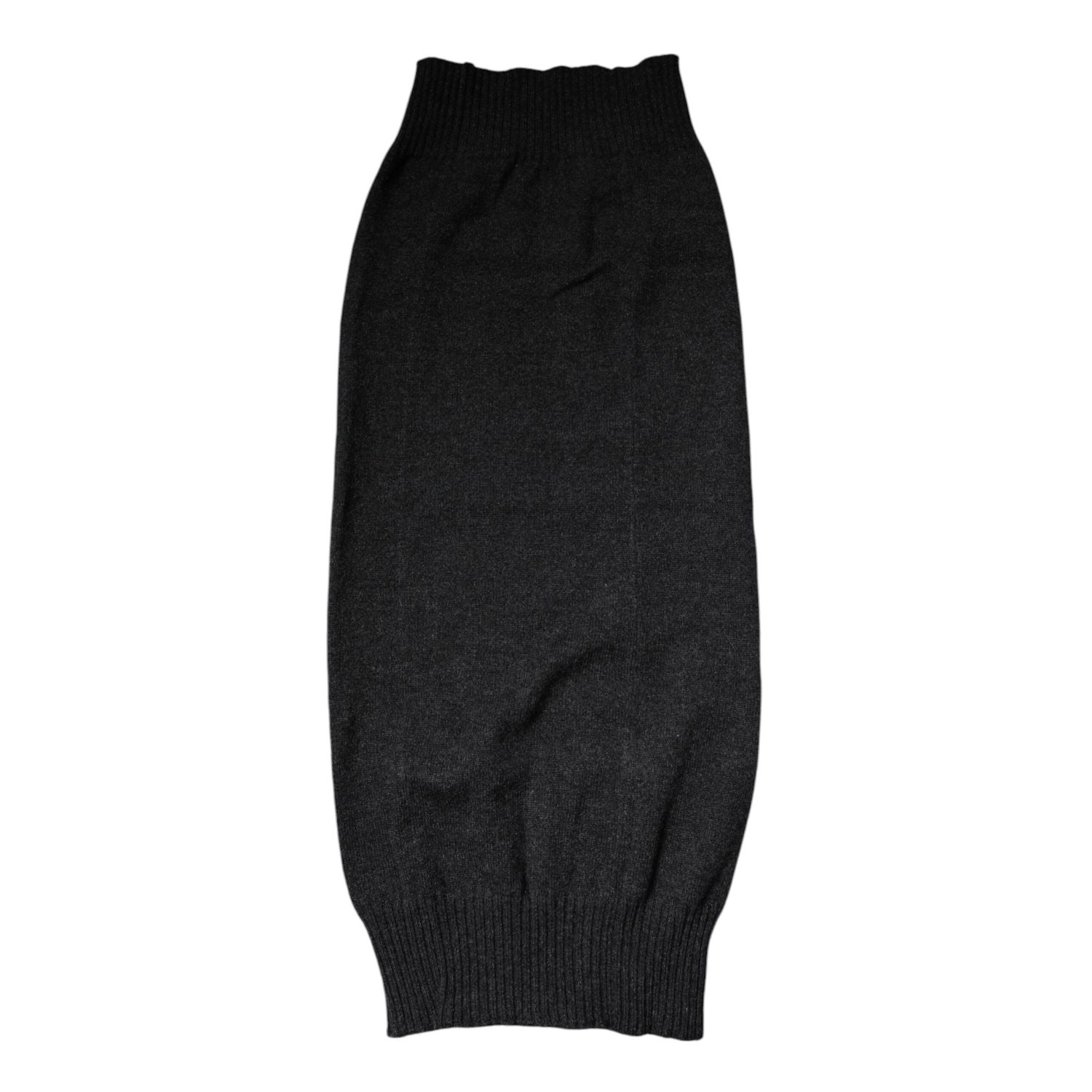 Dolce & Gabbana Black Cashmere Knitted Neck Warmer Foulard Scarf