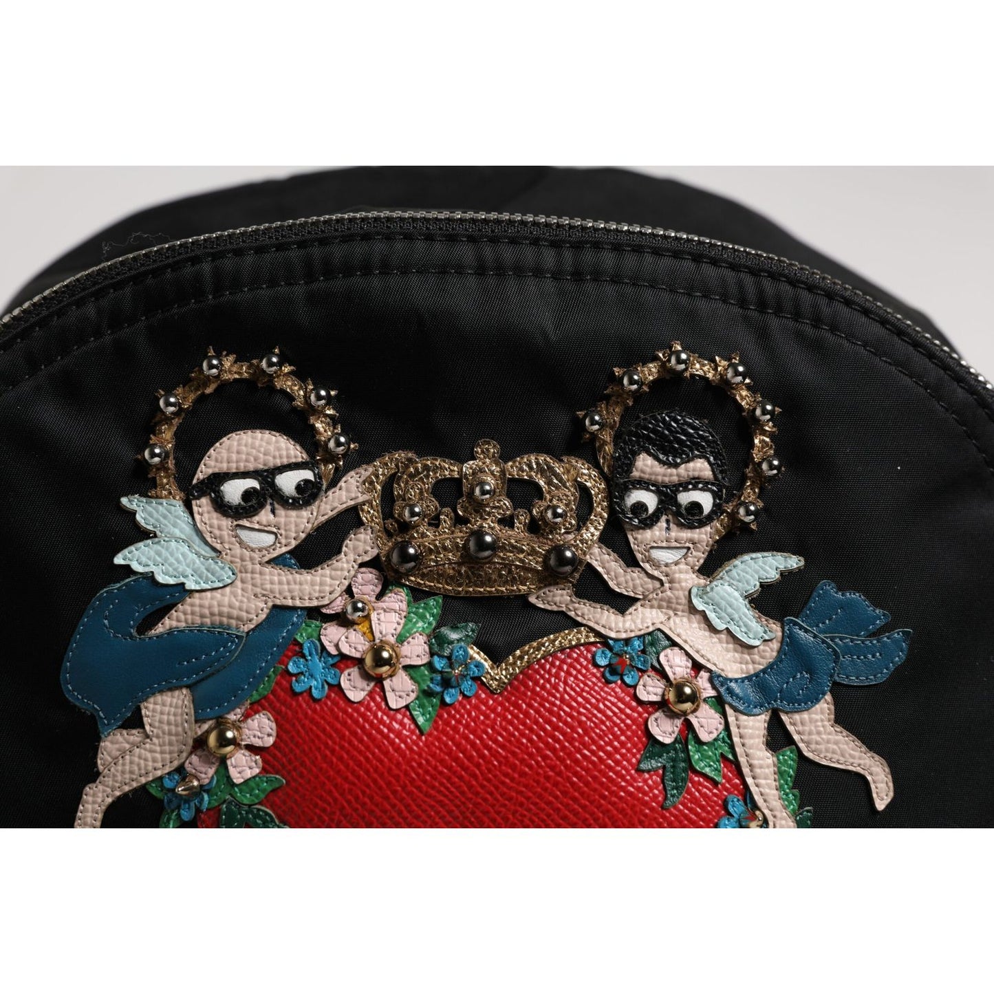 Dolce & Gabbana Black Nylon #DGFAMILY Embellished Backpack VULCANO Bag