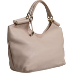 Dolce & Gabbana Light Pink Deer Leather Logo Plaque Tote Top Handle Bag BAG4361
