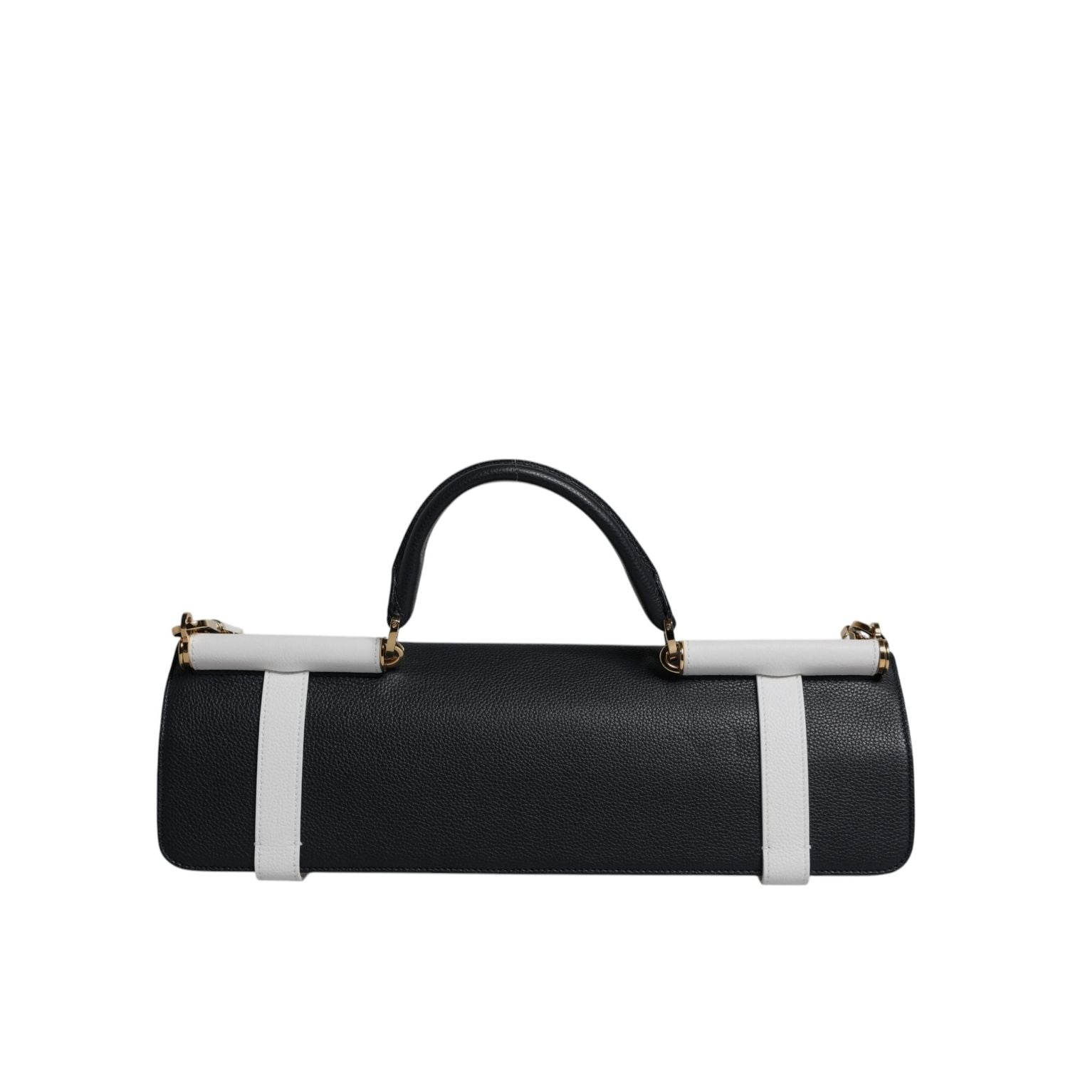 Dolce & Gabbana Blue White Calfskin Leather Crossbody Shoulder Bag