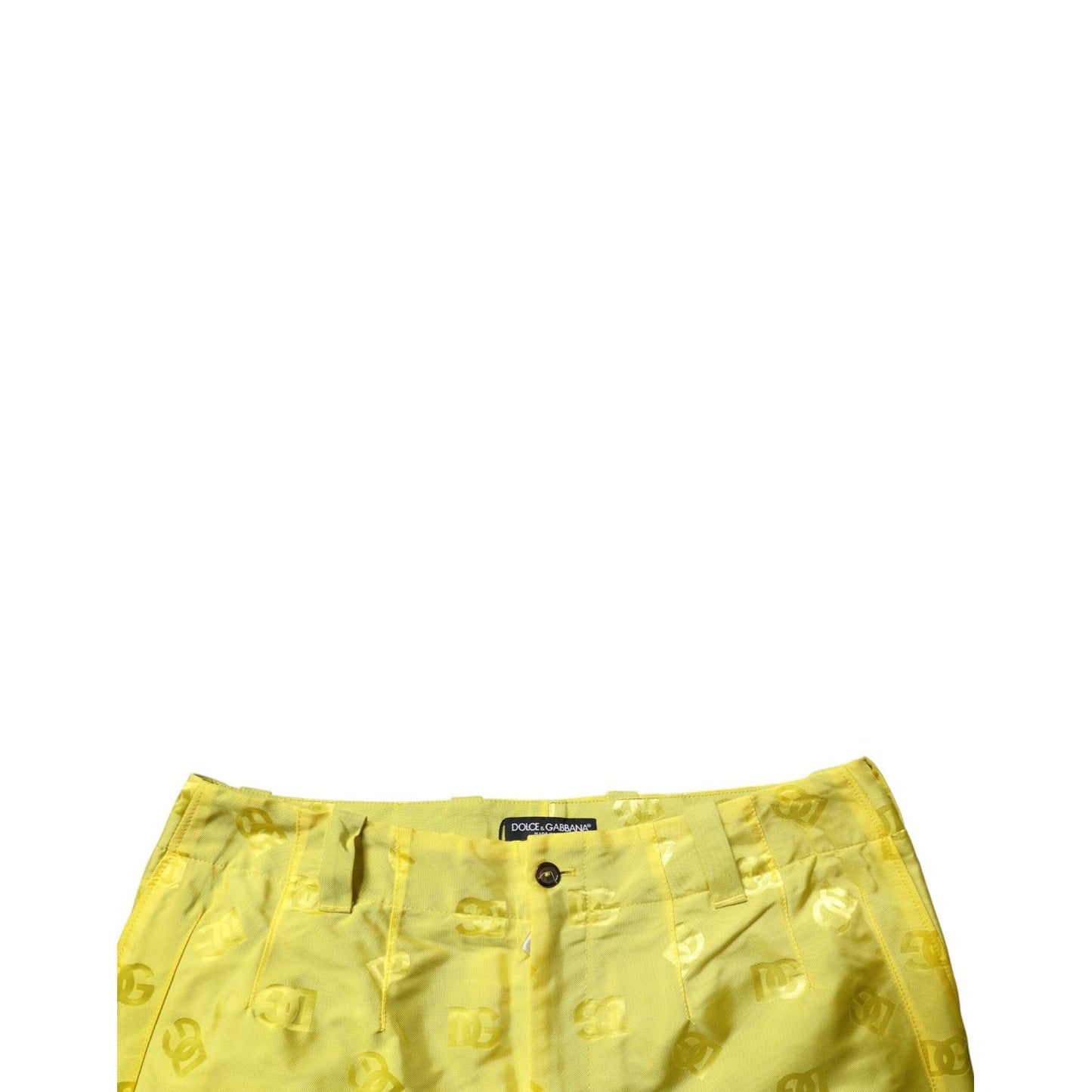 Dolce & Gabbana Yellow DG Monogram Polyester Straight Pants Dolce & Gabbana