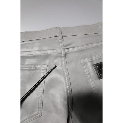 Dolce & Gabbana Gray Cotton Stretch Men Slim Fit Denim Jeans