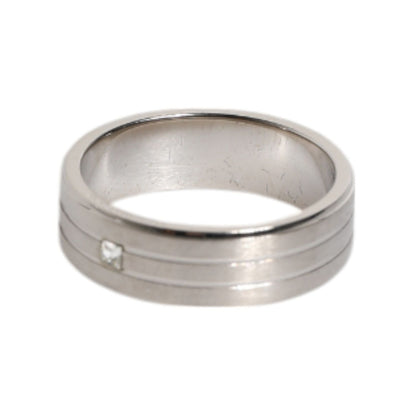 Dolce & Gabbana Silver Tone Brass Clear Crystal DG Logo Ring