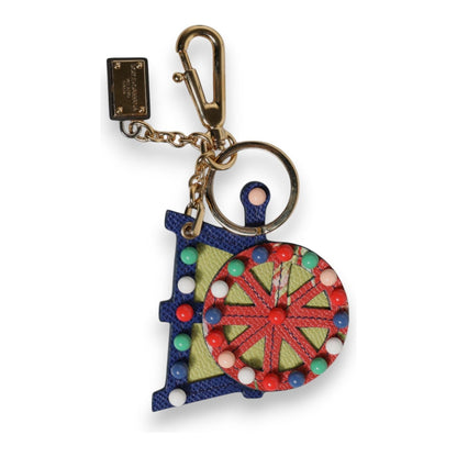 Dolce & Gabbana Multicolor Gold Tone Carretto Keychain Keyring