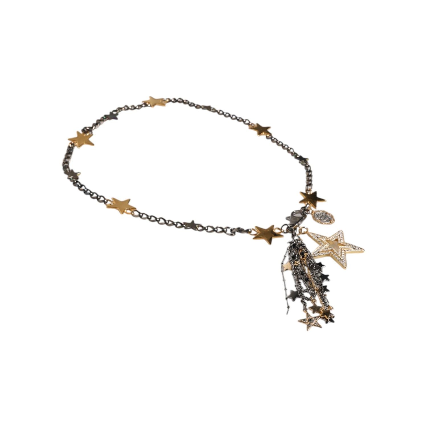 Dolce & Gabbana Silver Gold Brass Embellished Waist Chain Belt