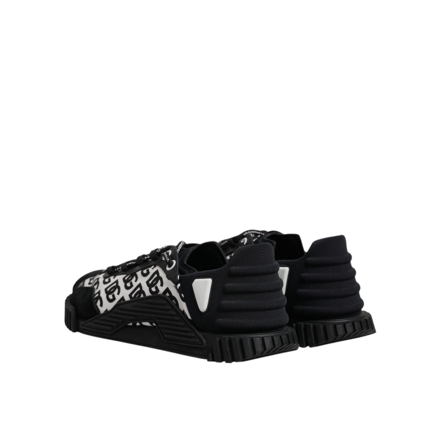 Dolce & Gabbana Black Logo Lace Up Low Top NS1 Sneakers Shoes