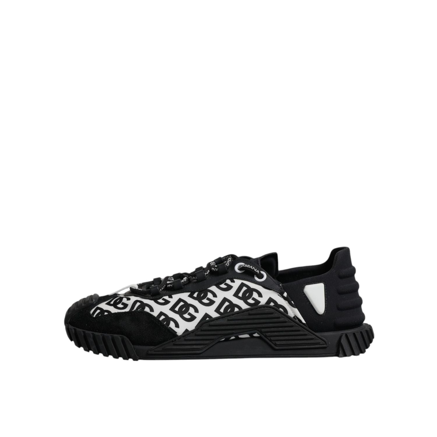 Dolce & Gabbana Black Logo Lace Up Low Top NS1 Sneakers Shoes