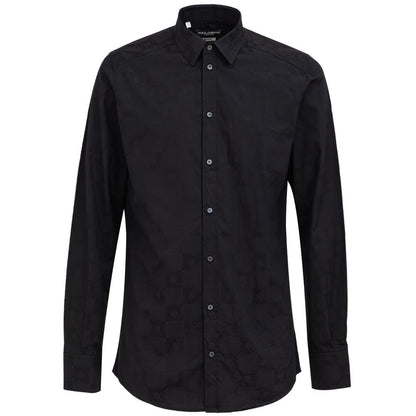 Dolce & Gabbana Black Cotton Dress Shirt