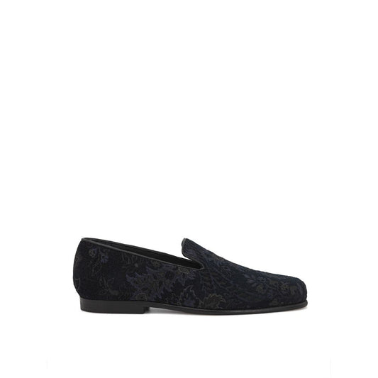 Etro Blue Leather Slip-On Loafer