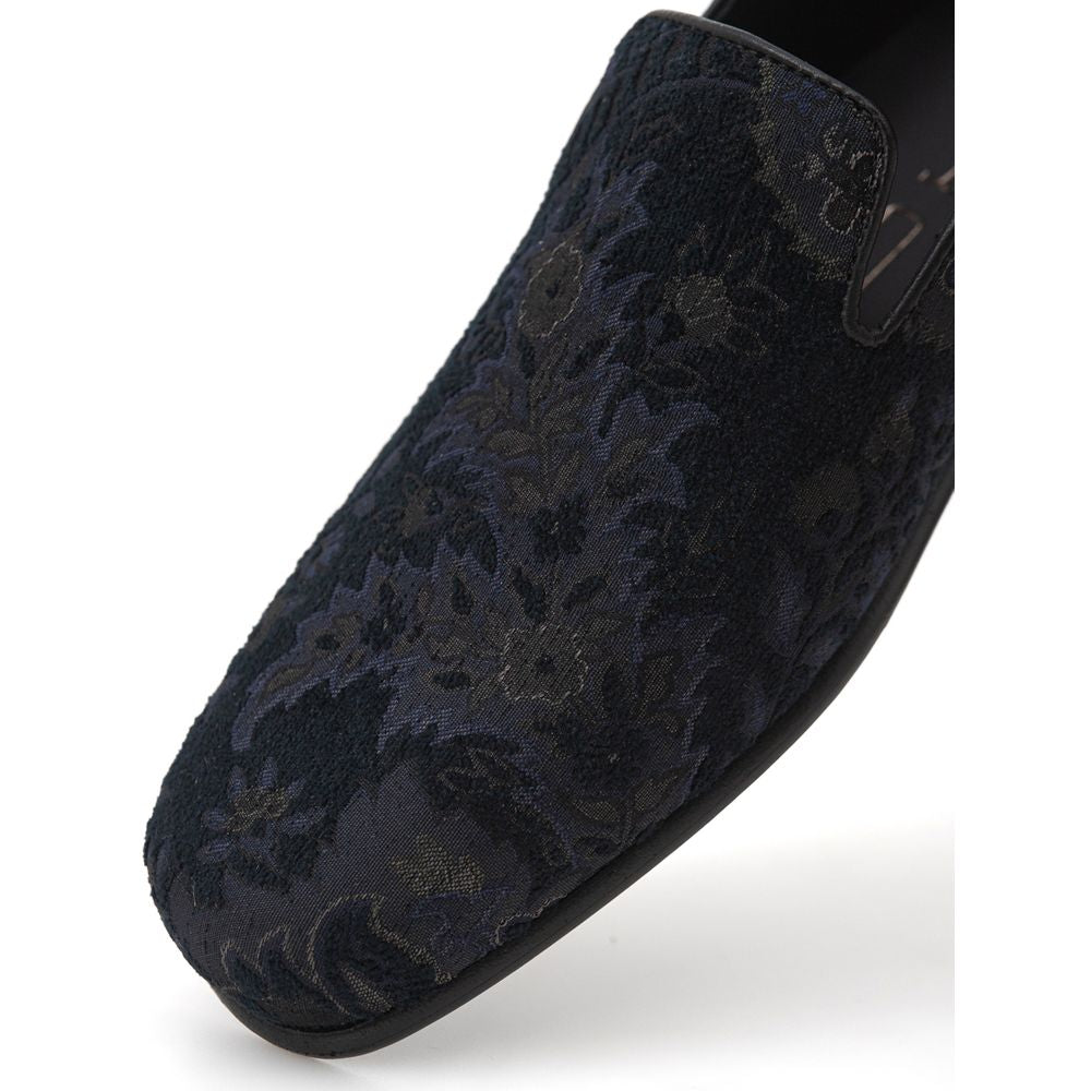 Etro Blue Leather Slip-On Loafer