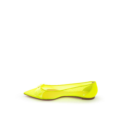 Christian Louboutin Yellow Mesh Ballet Flats