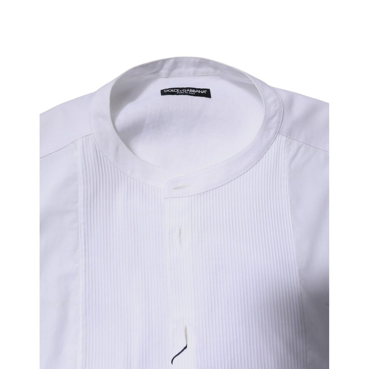 Dolce & Gabbana White Cotton Button Down Long Sleeves Shirt