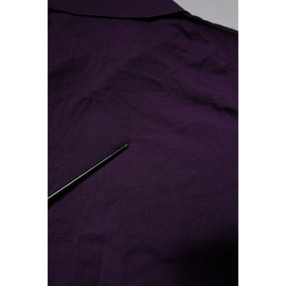 Dolce & Gabbana Violet Cashmere Collared Polo T-shirt