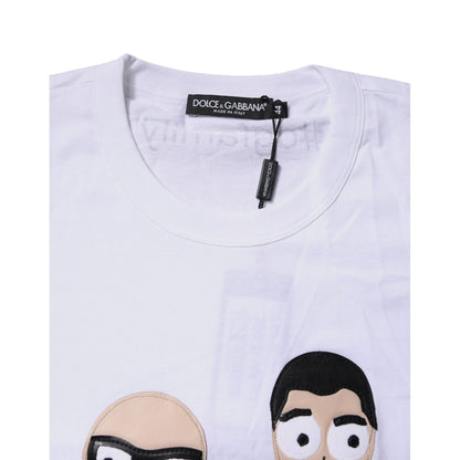 Dolce & Gabbana White #DGFamily Cotton Crew Neck T-shirt
