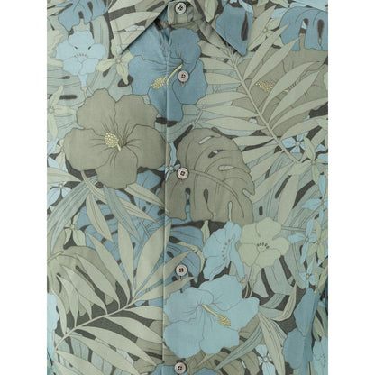 Tom Ford Blue Lyocell Pattern Shirt