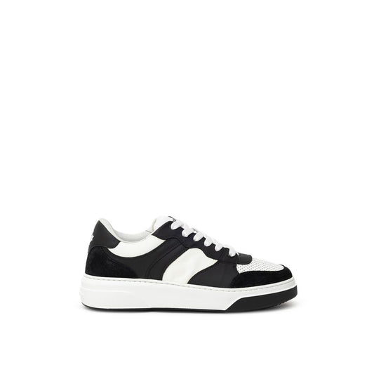 Dsquared² Black And White Leather Sneaker DS-915466620009954-EU39/US6
