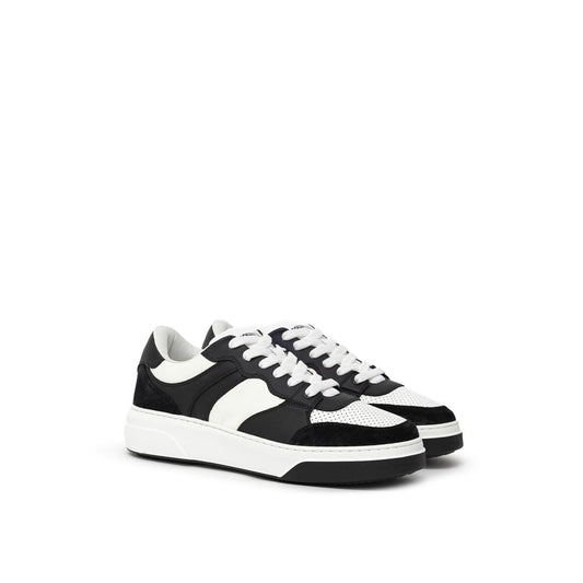 Dsquared² Black And White Leather Sneaker DS-915466620009954-EU39/US6