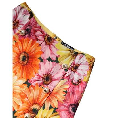 Dolce & Gabbana Multicolor Floral High Waist Mini Skirt