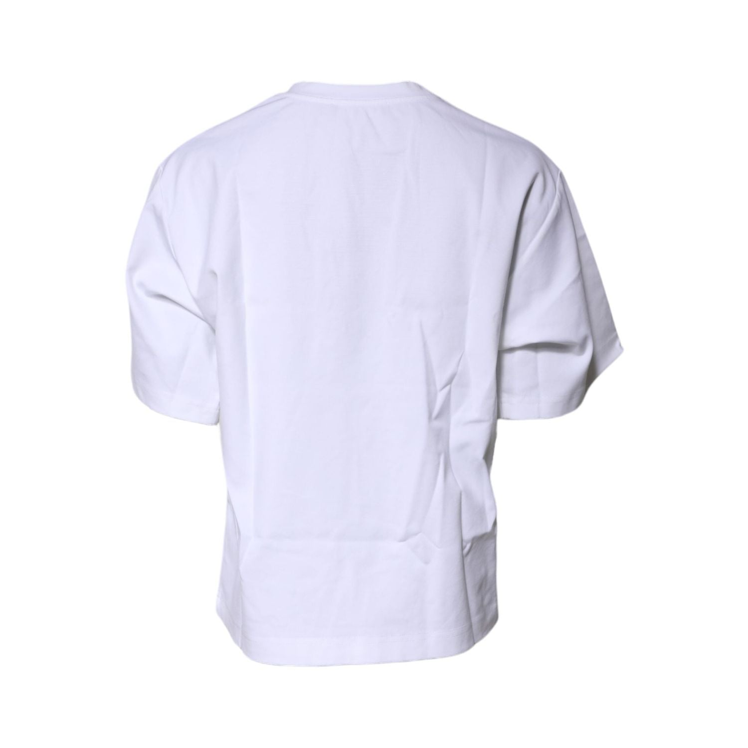 Dolce & Gabbana White Bellissima Cotton Crew Neck T-shirt