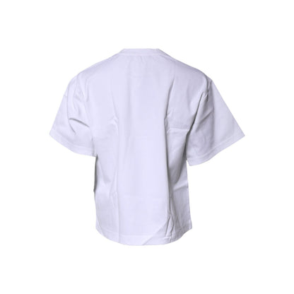 Dolce & Gabbana White Bellissima Cotton Crew Neck T-shirt