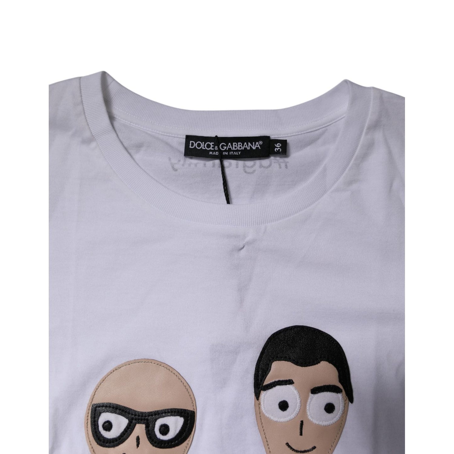 Dolce & Gabbana White #DGFAMILY Embroidery Cotton T-shirt