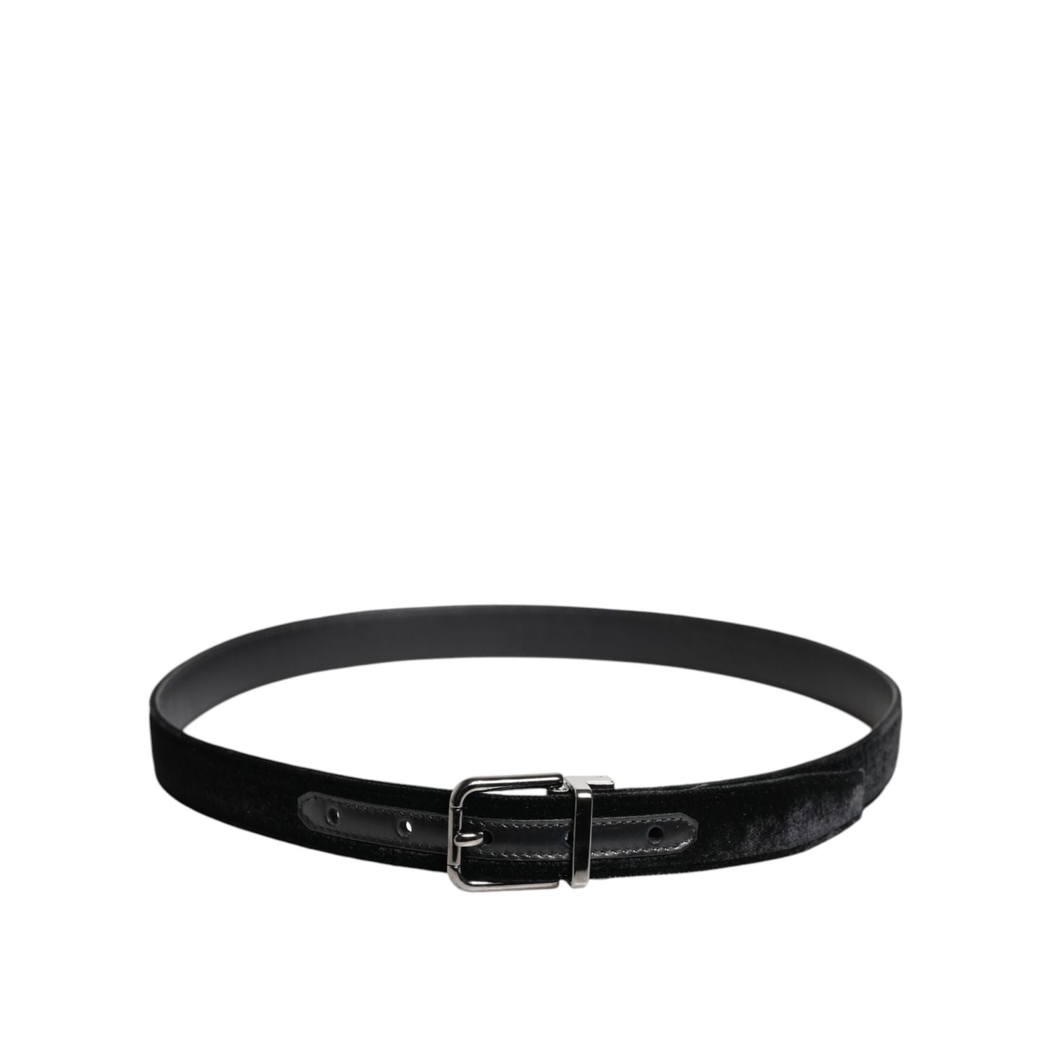 Dolce & Gabbana Black Leather Metal Buckle Classic Belt
