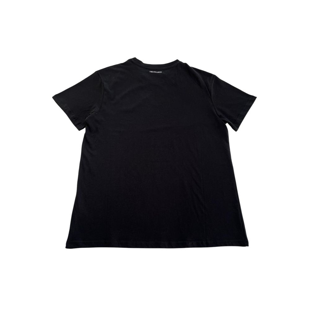 Trussardi Beachwear Black Cotton Men T-Shirt