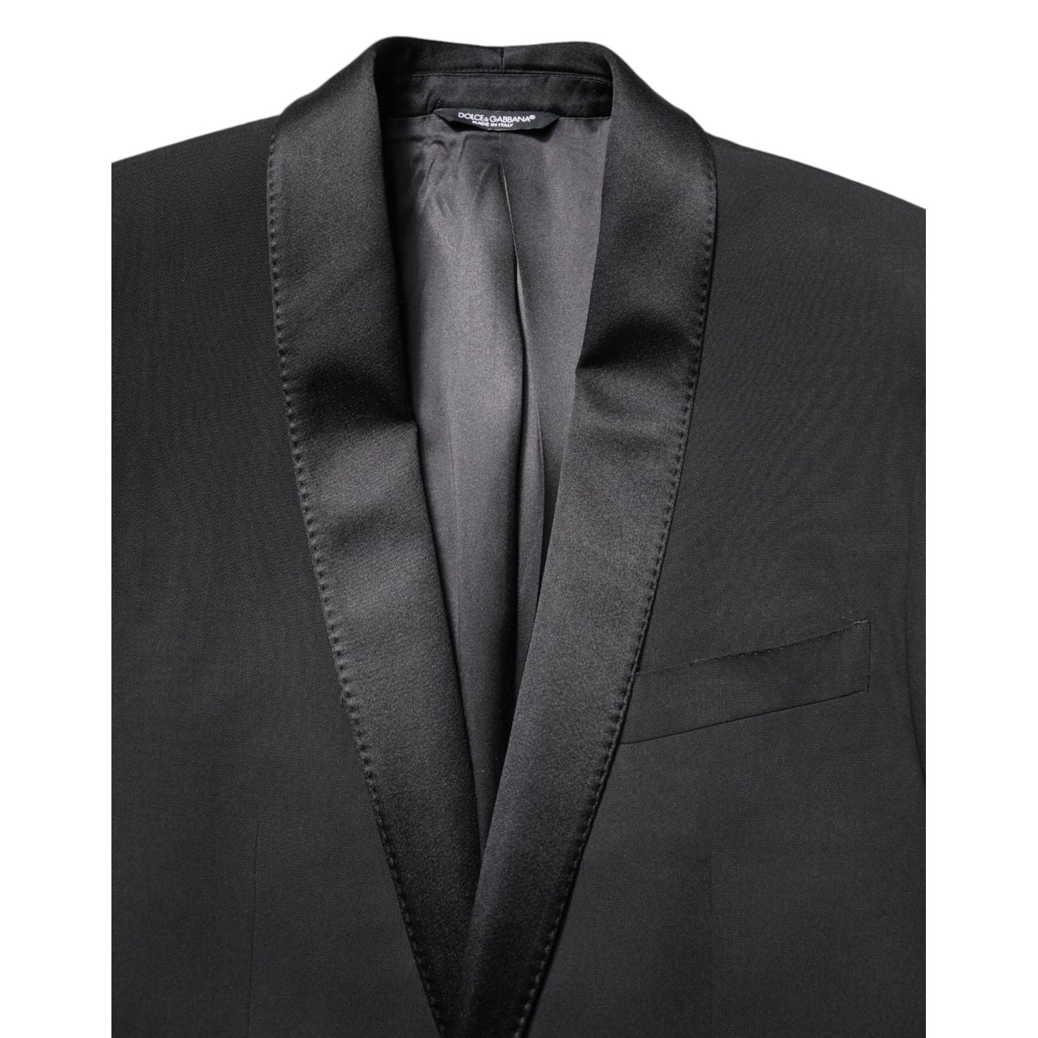 Dolce & Gabbana Black Single Breasted Men Coat MARTINI Blazer