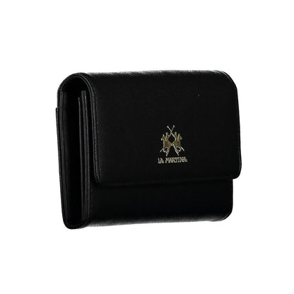 La Martina Black Polyethylene Wallet