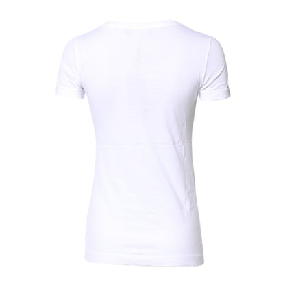 Dolce & Gabbana White Cotton Crew Neck Short Sleeves T-shirt