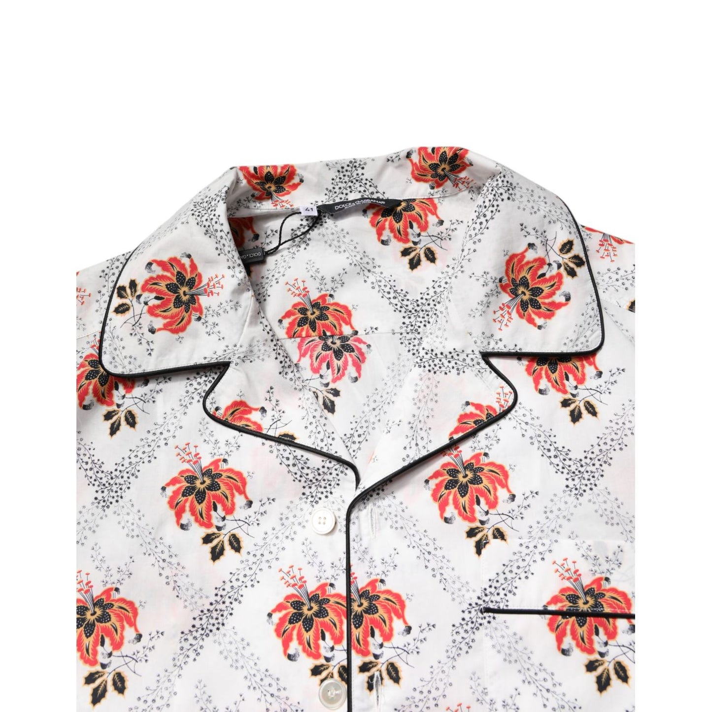 Dolce & Gabbana Multicolor Floral Print Cotton Pajama Set Sleepwear