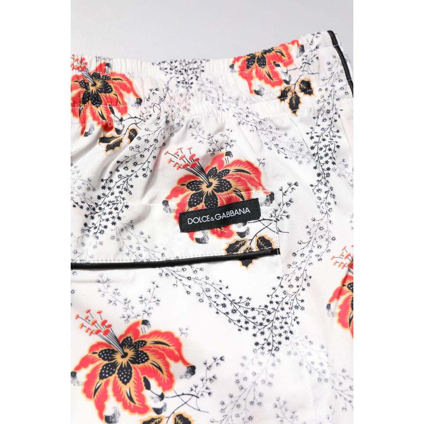 Dolce & Gabbana Multicolor Floral Print Cotton Pajama Set Sleepwear