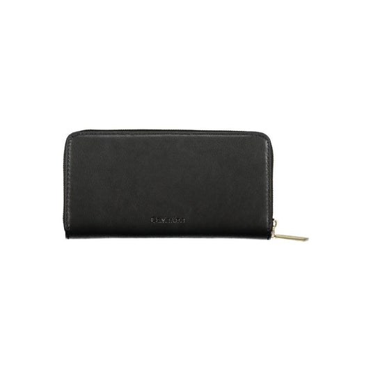 Calvin Klein elegant designer wallet, multi-compartment, sleek black with subtle logo, zip closure, for modern and secure RFID use.