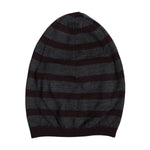 Dolce & Gabbana Gray Striped Wool Knitted Winter Beanie Hat