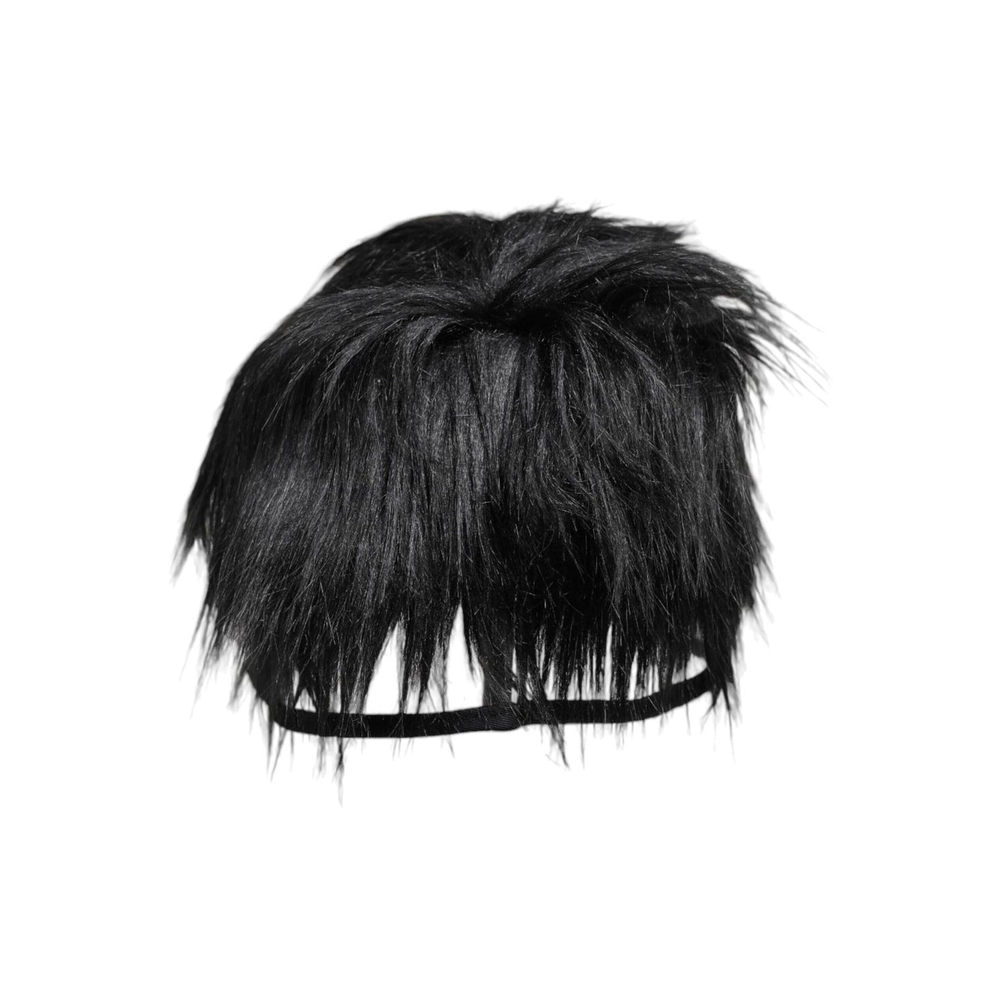 Dolce & Gabbana Black Faux Fur Bucket Hat