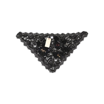 Dolce & Gabbana Black Lace Floral Applique Cotton Veil Hat