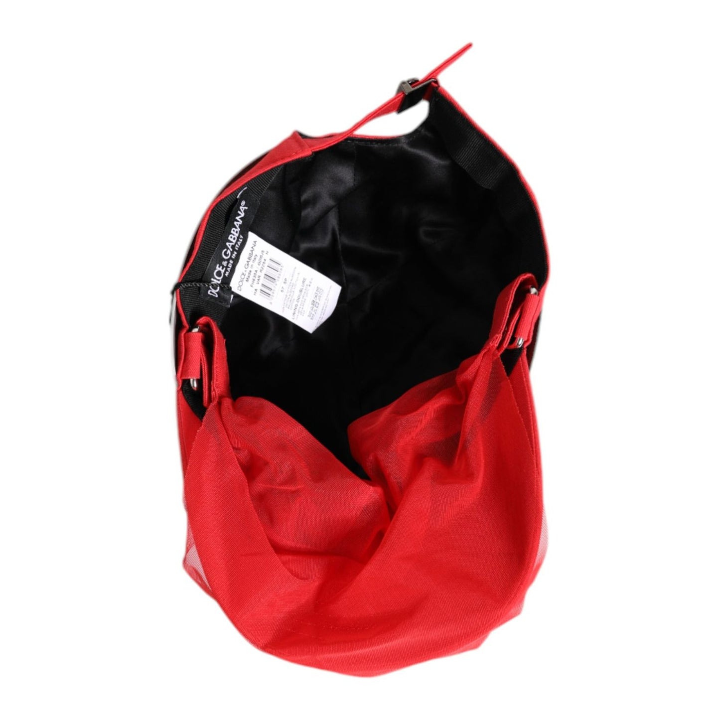 Dolce & Gabbana Red Cotton 6 Panels Women Baseball Cap