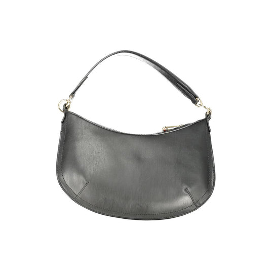 Tommy Hilfiger black polyethylene handbag with removable strap and zip closure