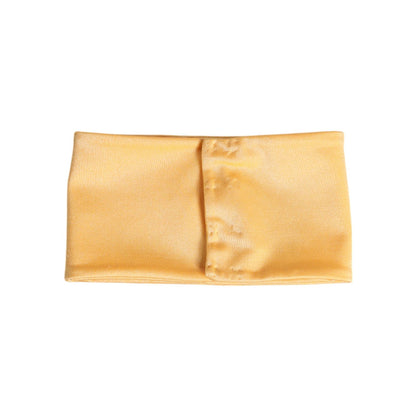 Dolce & Gabbana Yellow Nylon Stretch Women Neck Warmer Scarf