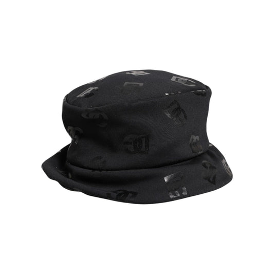 Dolce & Gabbana Black DG Monogram Polyester Jacquard Bucket Hat