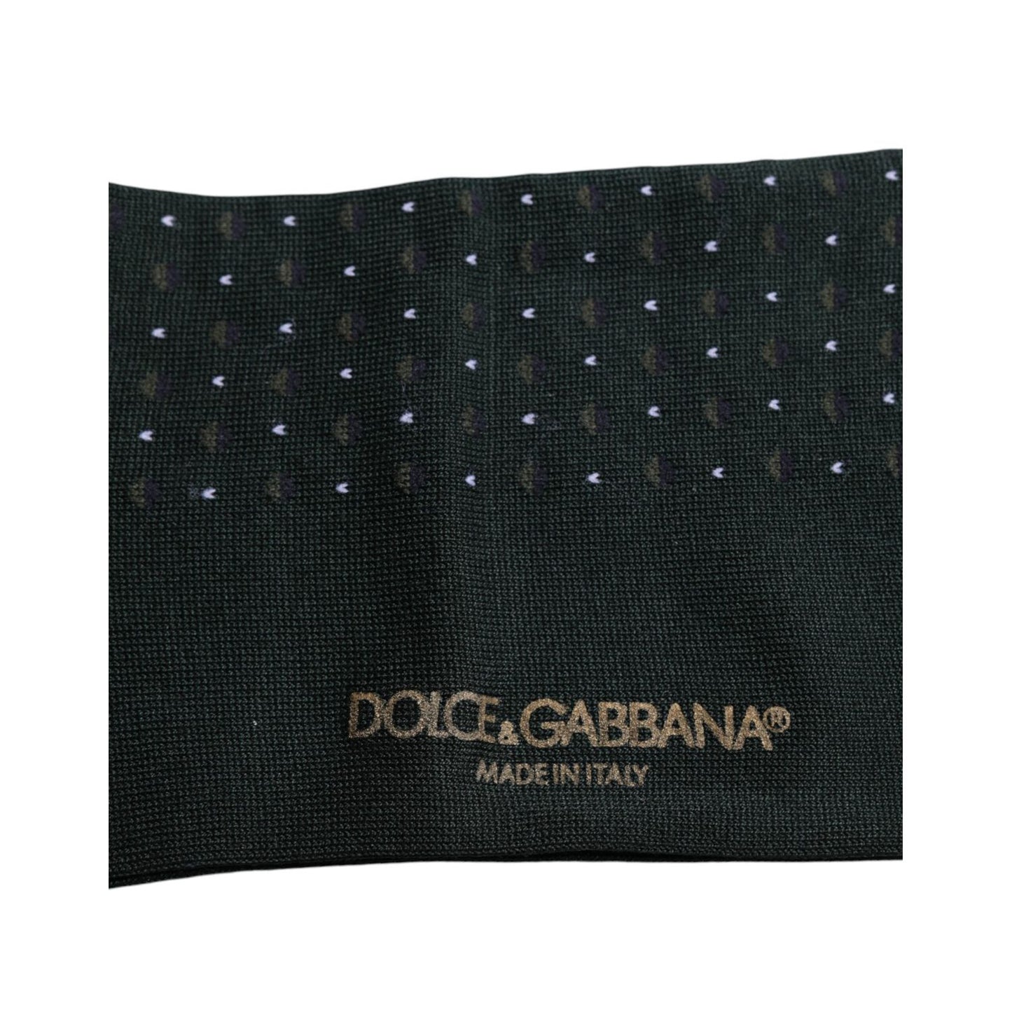 Dolce & Gabbana Black Polka Dots Cotton Mid Calf Socks