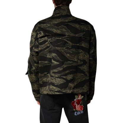 Dolce & Gabbana Multicolor Camouflage Cotton Bomber Jacket