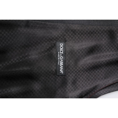 Dolce & Gabbana Maroon Wool Waistcoat Dress Formal Vest