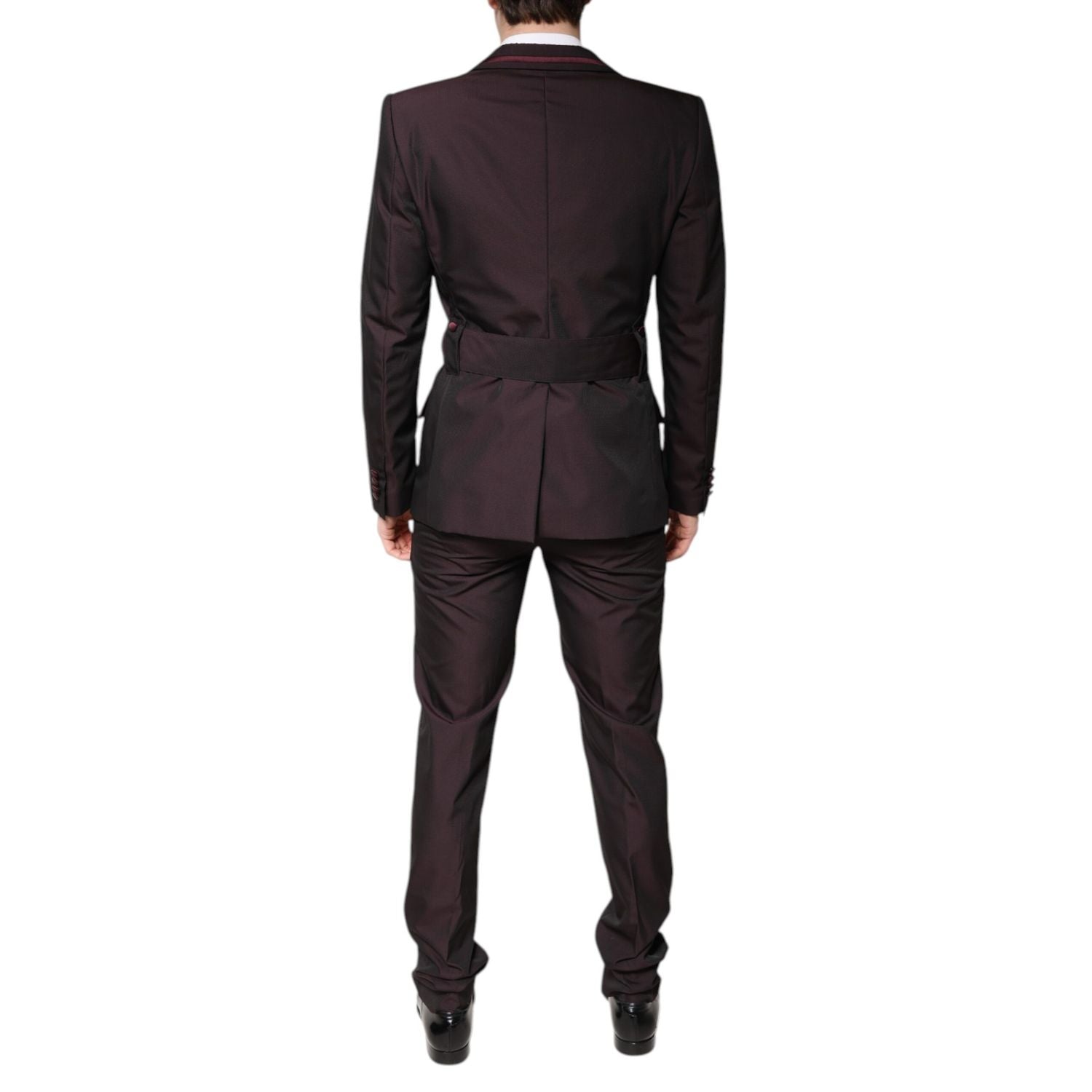 Dolce & Gabbana Maroon Single Breasted Formal 2 Piece Suit