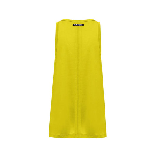 Tom Ford Yellow Silk Tank Top TO-8636669-IT38|XS