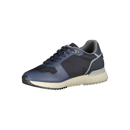 Blauer Dapper Blue Sneakers with contrast detailing, featuring lace-up design, polyester and leather blend, ideal for style and comfort.