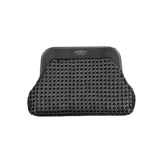 Guess Jeans black polyethylene women handbag with textured design and magnet closure